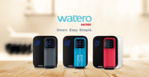 Watero BACFREE Smart Water Purifier, 5 Hot Temperature & Volume, Portable Dispenser with Halal Filters
