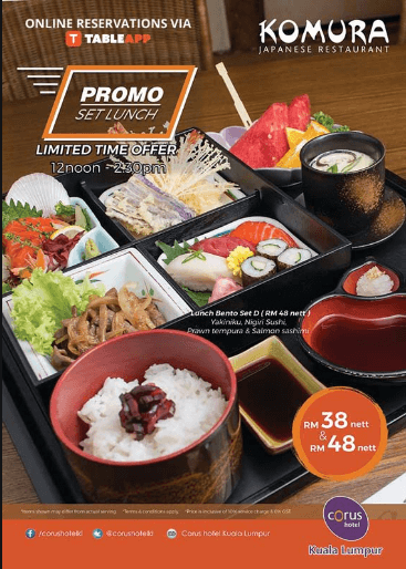 Komura Japanese Restaurant's Promo