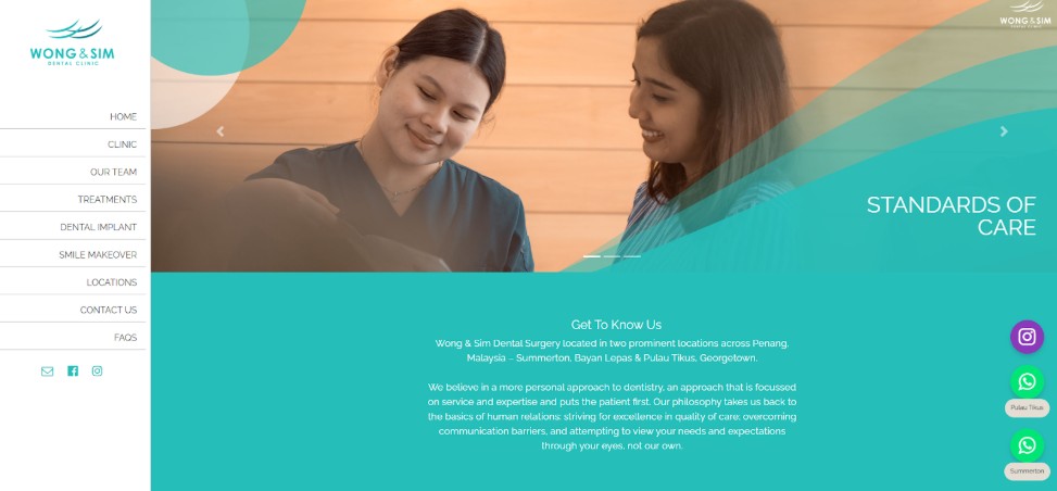 wong and sim dental clinic logo