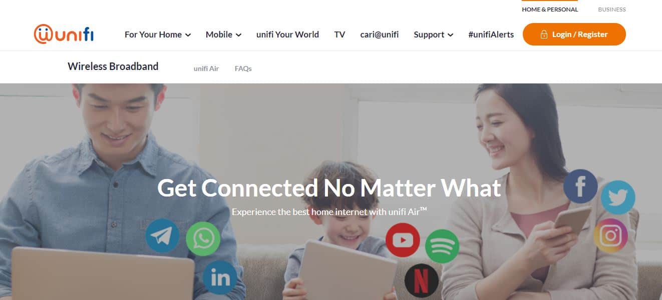 Unifi Air's Homepage