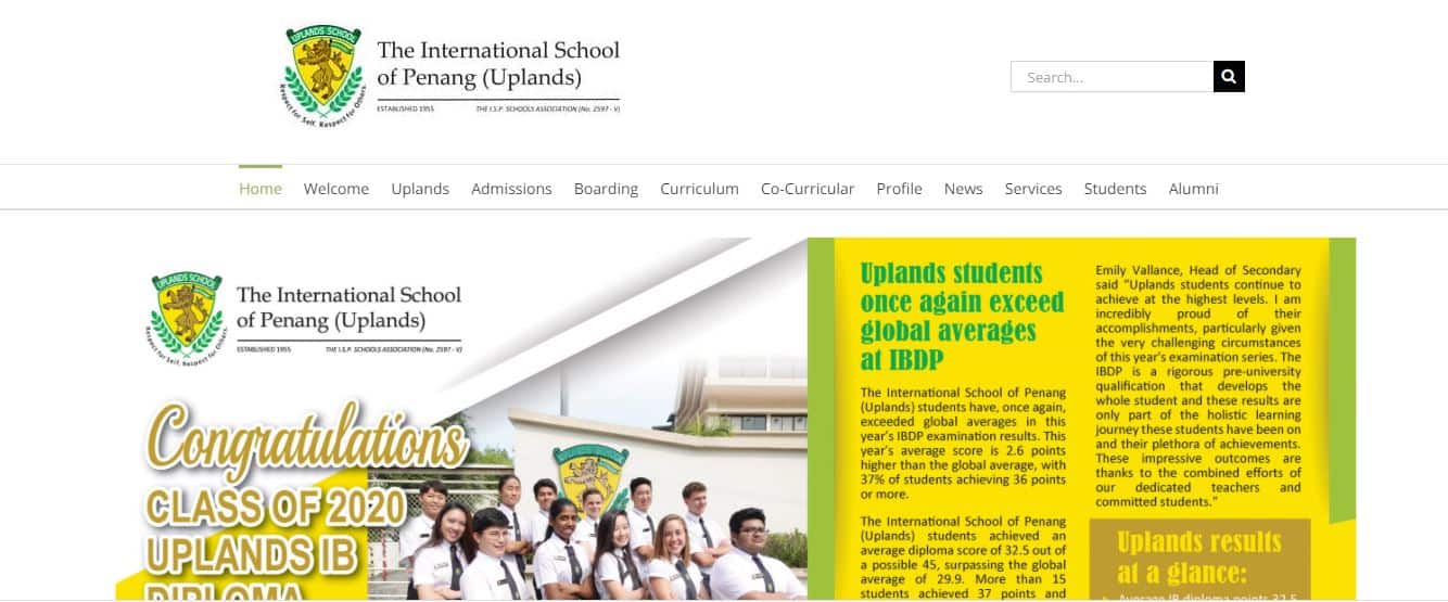 International School of Penang's Homepage