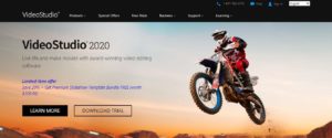 Corel Videostudio Pro 2020's Homepage
