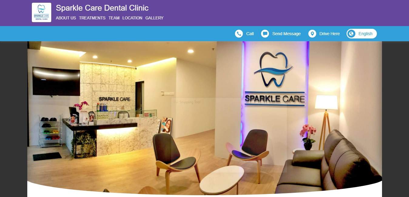 Sparkle Care Dental Clinic's Homepage