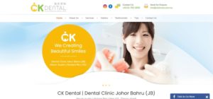 CK Dental Clinic's homepage
