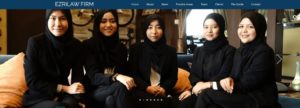 EzriLaw Firm's homepage