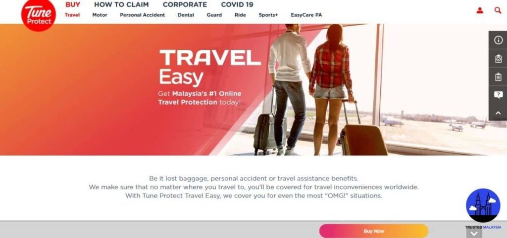 Tune Protect Travel Easy's Homepage