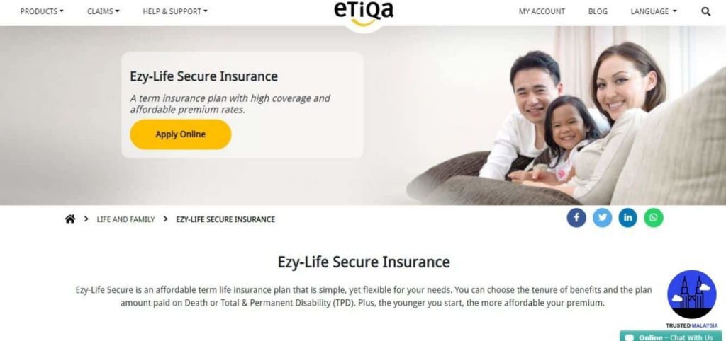 Ezy-Life Secure Insurance's Homepage