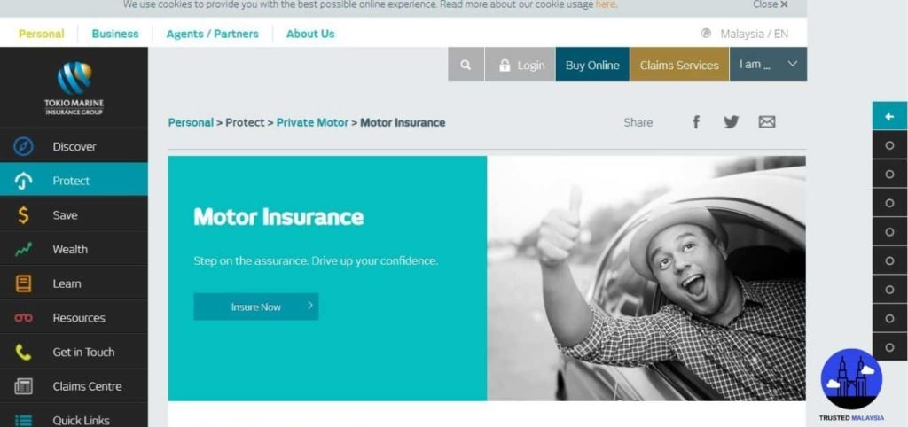 Tokio Marine Motor Insurance's Homepage