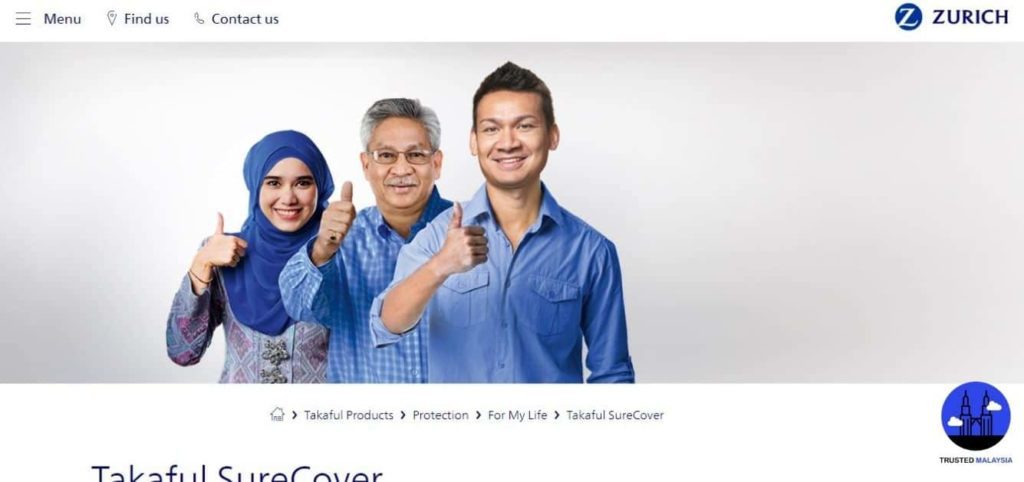 Takaful SureCover's Homepage