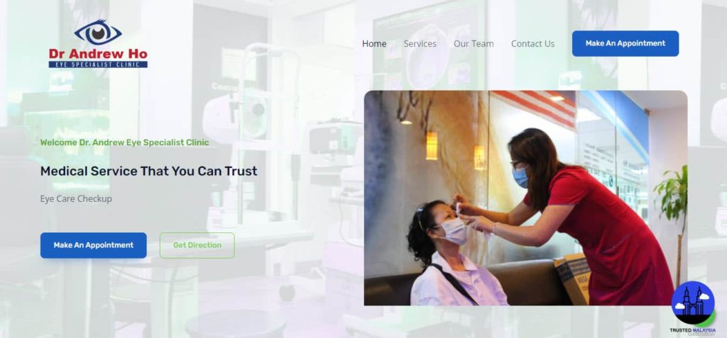 Dr Andrew Ho Eye Specialist Clinic's Homepage