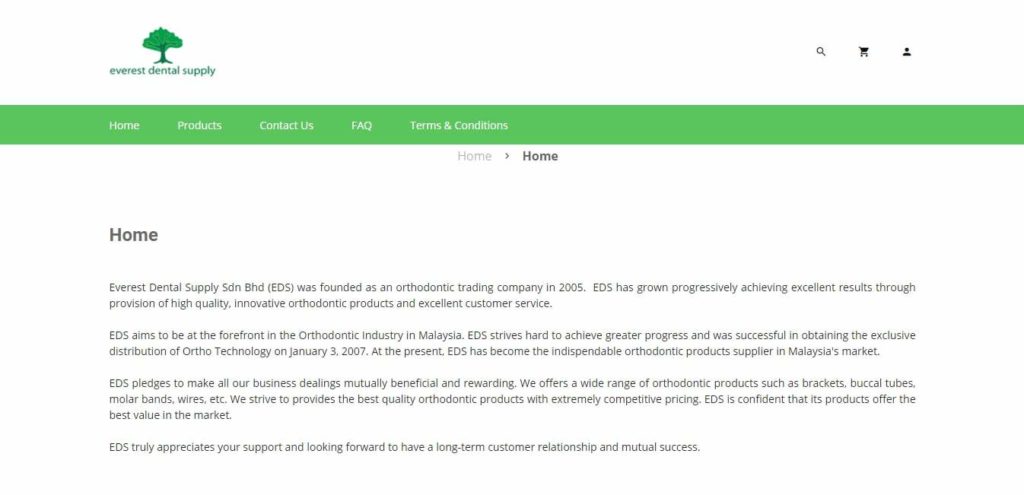 Everest Dental Supply Sdn Bhd's Homepage