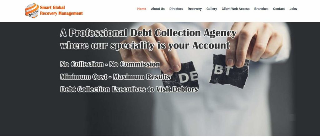 Smart Global Recovery Management's Homepage