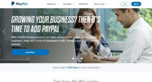 Paypal's Homepage