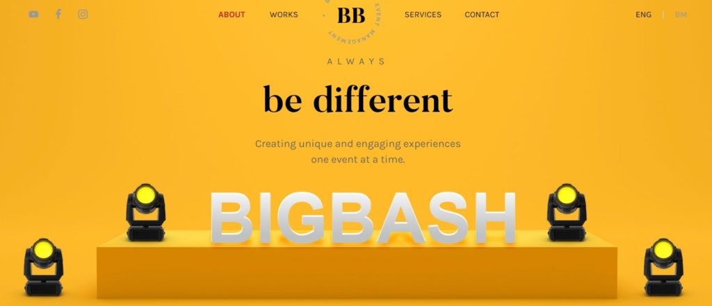 Big Bash Event Management Homepage