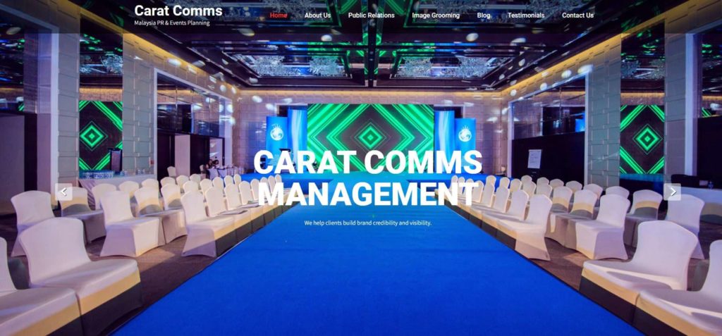 Carat Comms Management Homepage