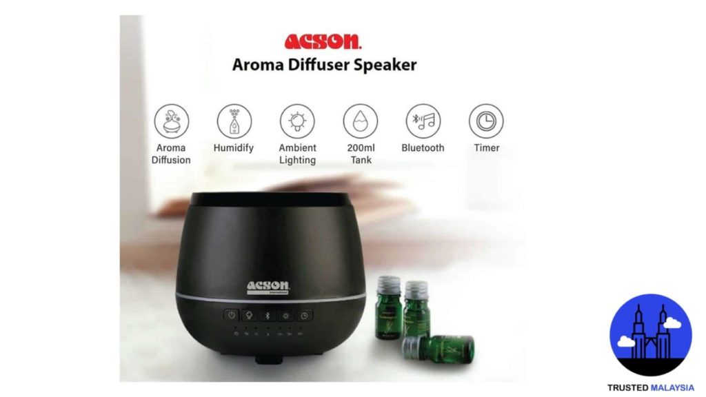 ACSON Ultrasonic Aroma Diffuser Lamp with Bluetooth Speaker AAD20B