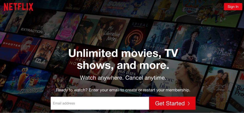 Netflix's Homepage