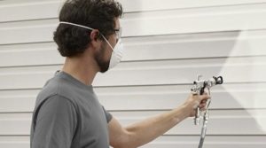 Spray painting can reach inaccessible areas