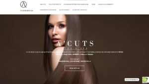 A Cuts Studio & Spa homepage