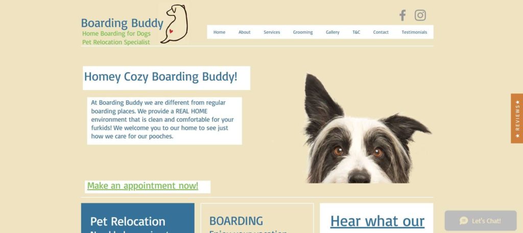 Boarding Buddy homepage