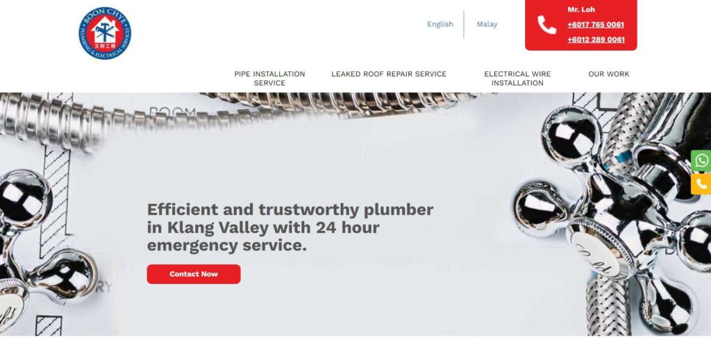 Boon Chye Plumbing Homepage