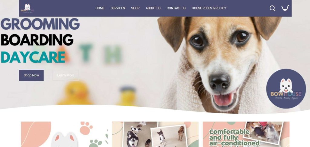 BowHouse Pets homepage