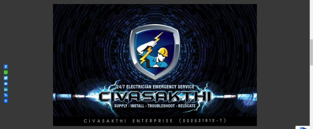 Civasakthi Electrical Services homepage