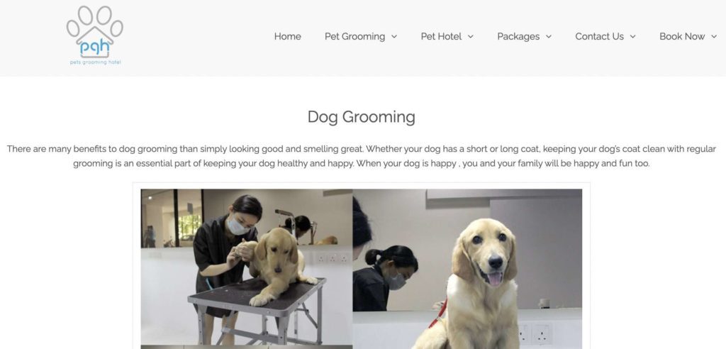 Pets Grooming Hotel homepage