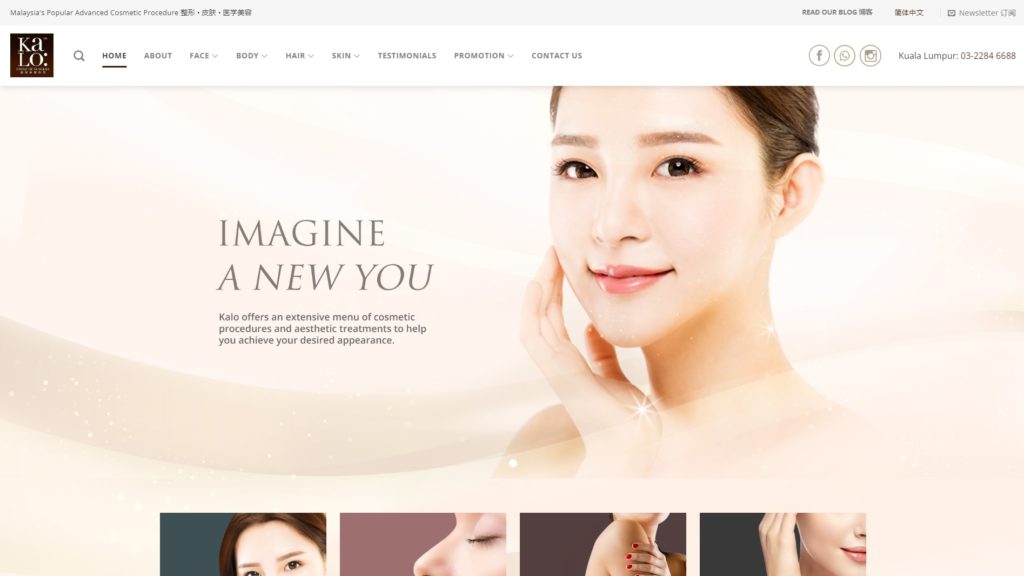 Kalo Cosmetic Surgery Homepage