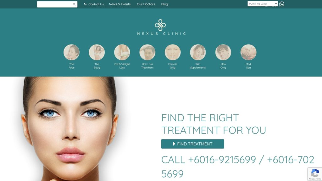Nexus Clinic Homepage