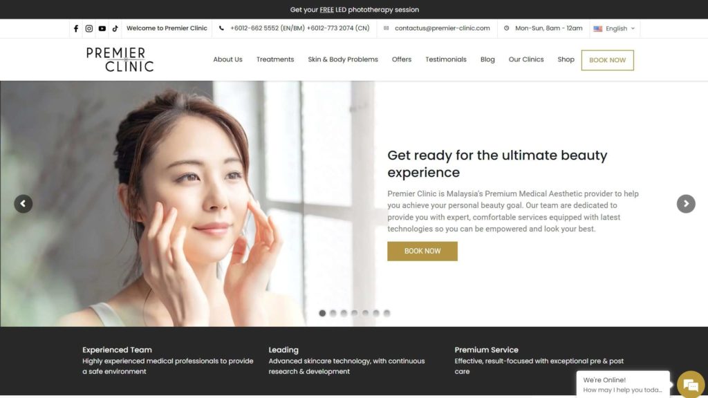 Premier Clinic Homepage