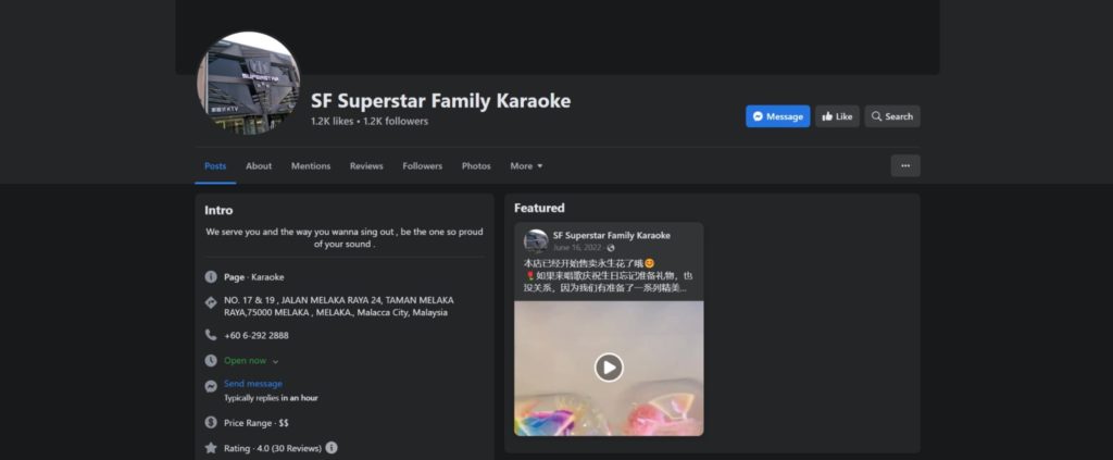 SF Superstar Family KTV's Homepage
