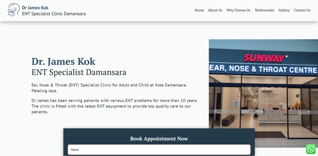 Dr James Kok ENT Clinic's Homepage