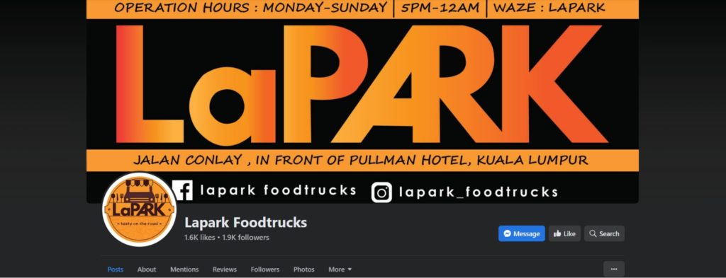 LaPARK Foodtrucks Homepage