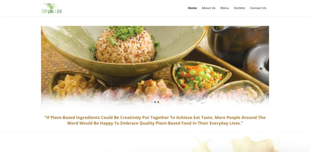 Simple Life Healthy Vegetarian Restaurant's Homepage