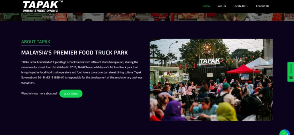 Tapak Urban Street Dining's Homepage