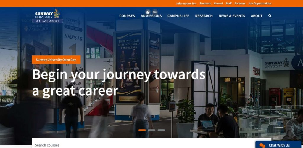 Sunway University Homepage