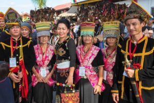 Everyone wears the traditional attire