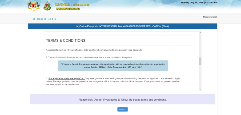 Visit MyOnline Passport Services Portal