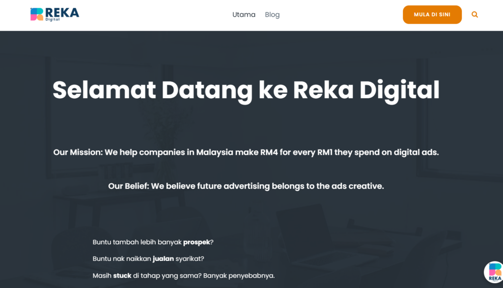 reka digital homepage