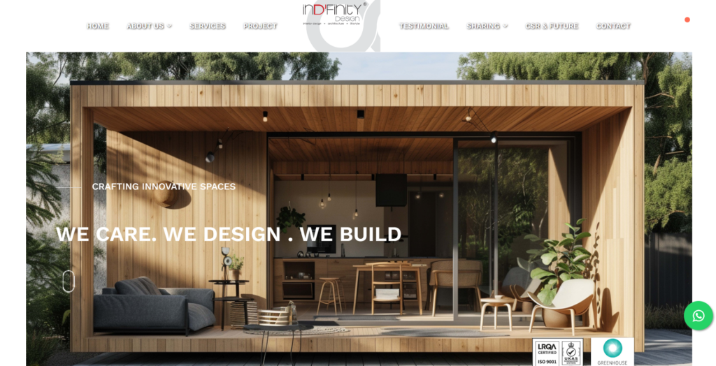infinity design homepage