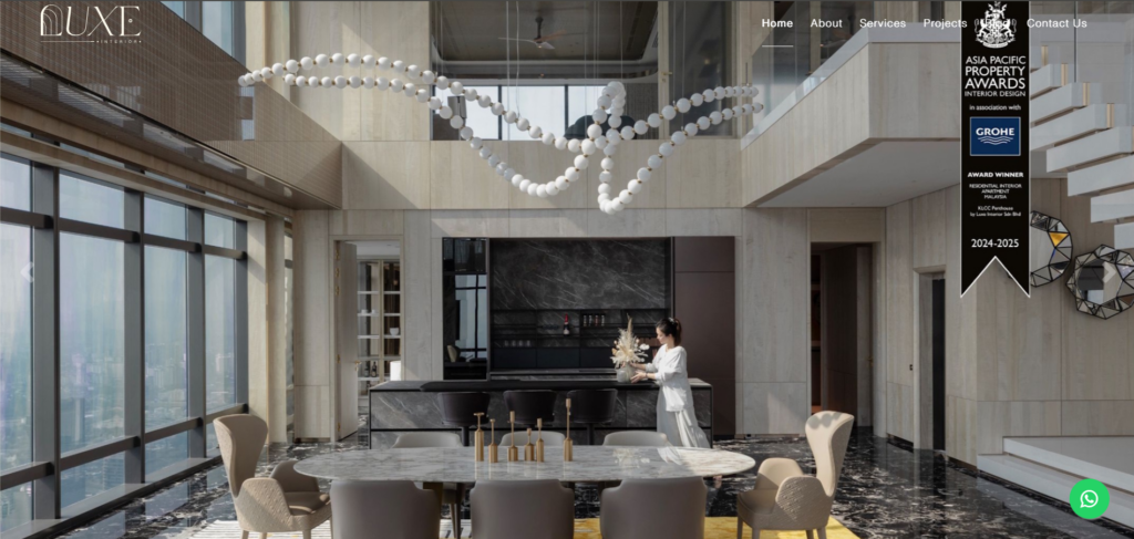luxe interior homepage