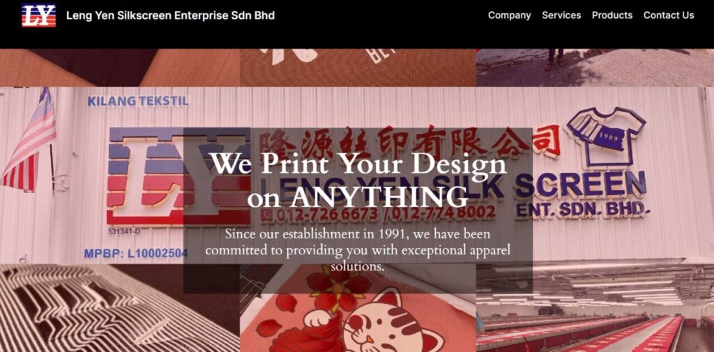 leng-yen Leng Yen Silk Screen Enterprise homepage