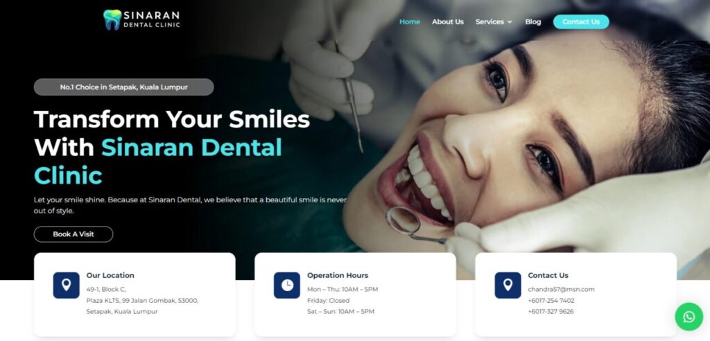 sinaran dental homepage